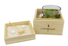 ITS GOLF Zen Garden with DAD Clear Glass Mug