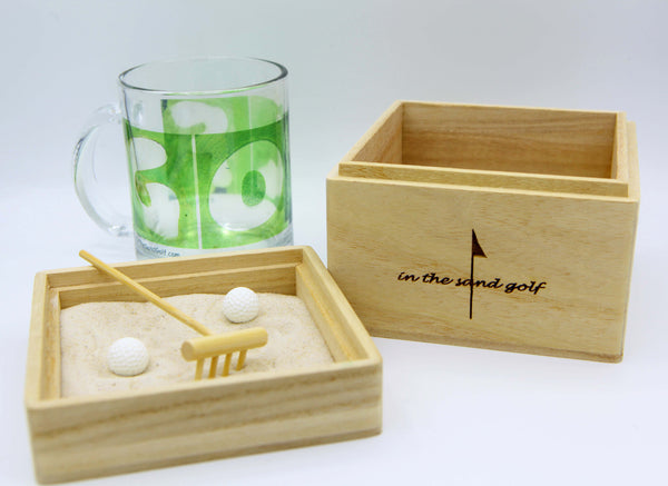 ITS GOLF Zen Garden with Clear Golf Mug