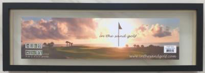 Personalized Golf Name Frame for Sand Trap Photos 3-4 Letters 7" x 18"