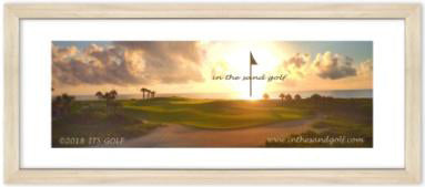 Personalized Golf Name Frame for Sand Trap Photos 3-4 Letters 7" x 18"