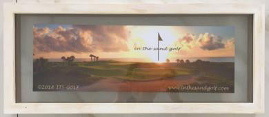 Personalized Golf Name Frame for Sand Trap Photos 3-4 Letters 7" x 18"