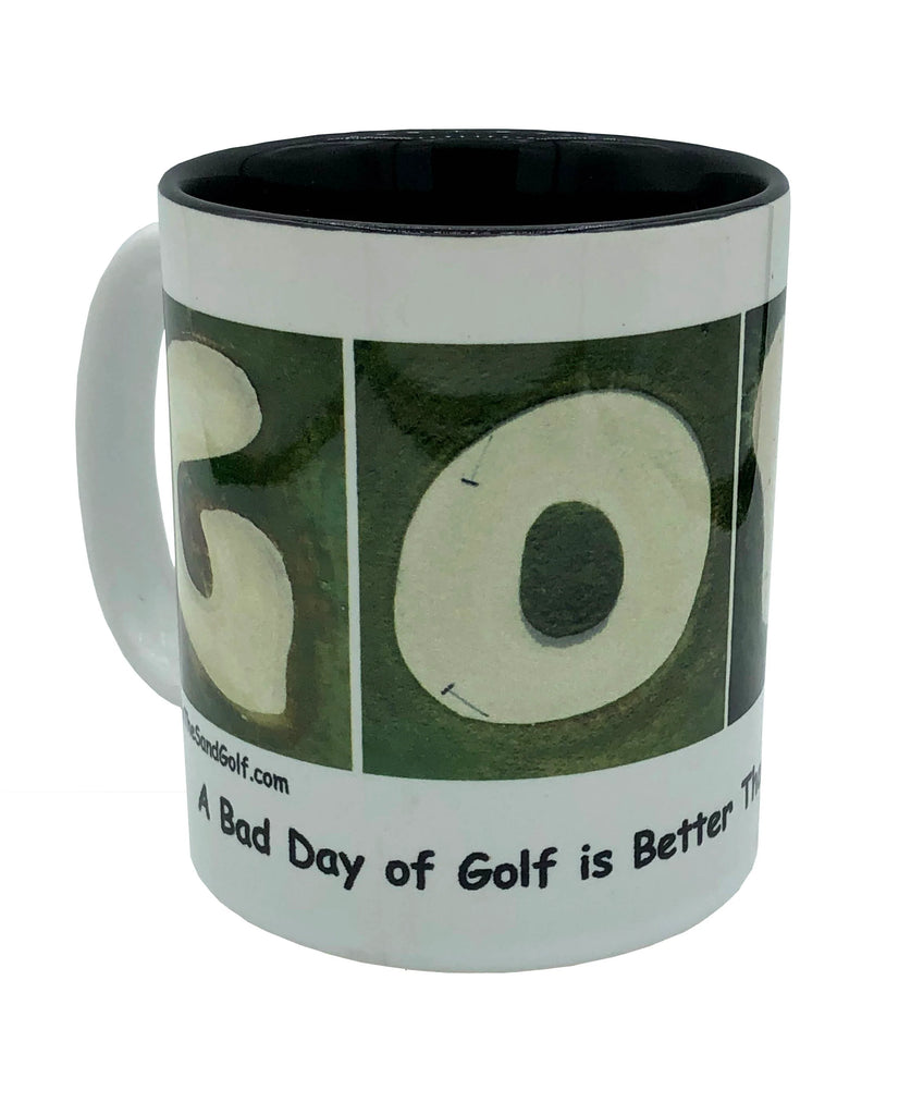 GOLF Aerial Photos With Various Saying Mugs 11oz