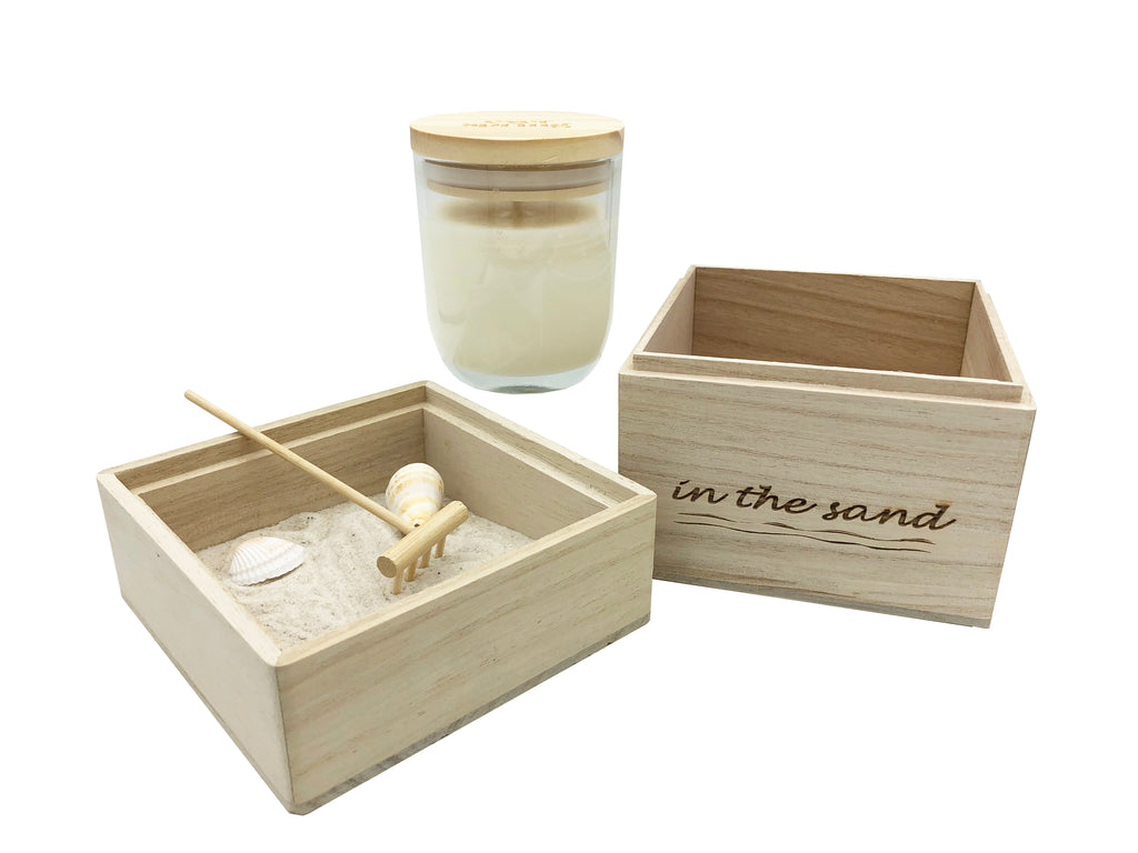 In The Sand Zen Garden with Scented Candle